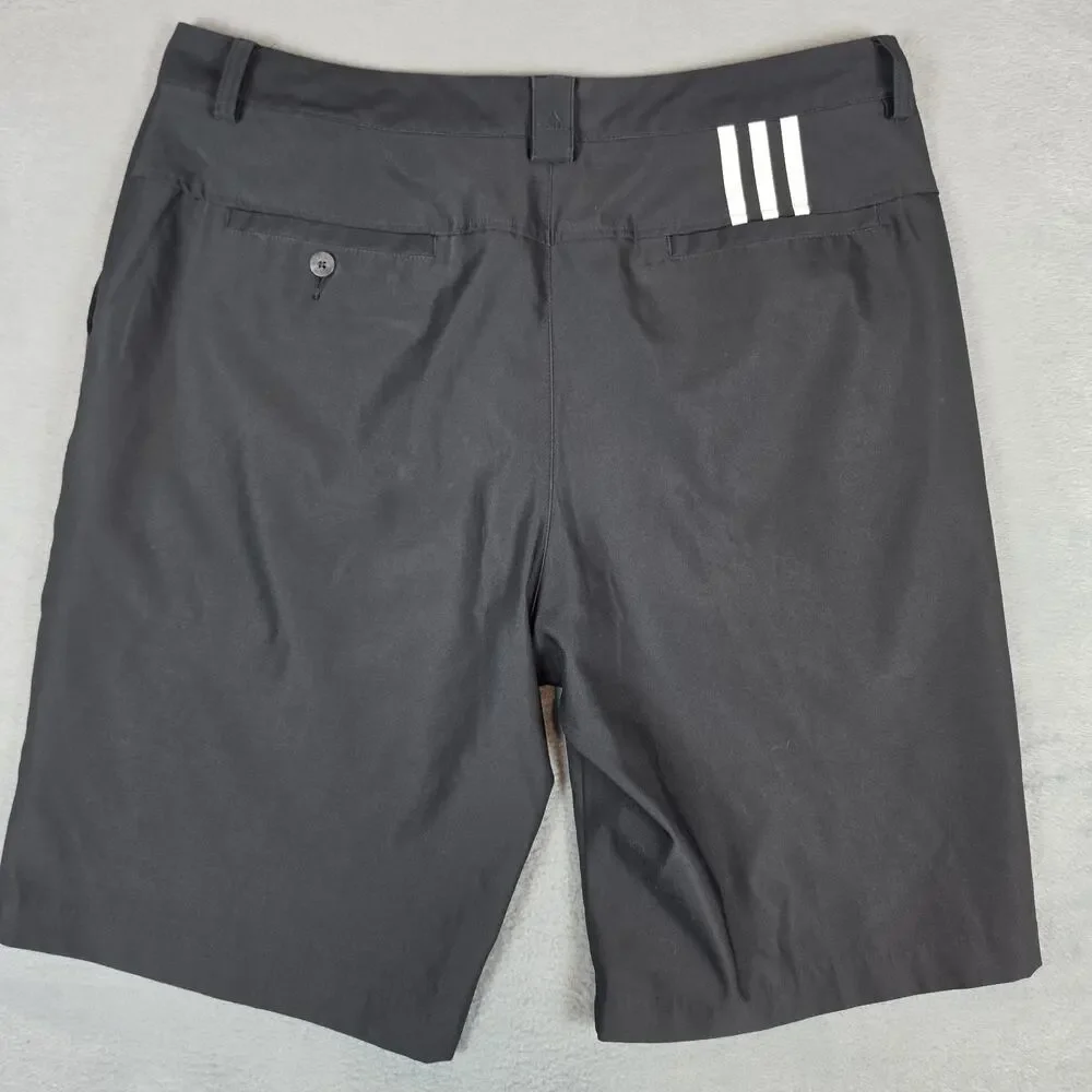 Adidas Climalite Men's Golf Shorts Black Performance Stretch Size 34 Lightweight